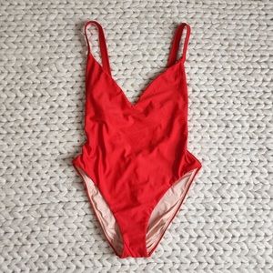 Madewell Second Wave Red One-Piece Swimsuit